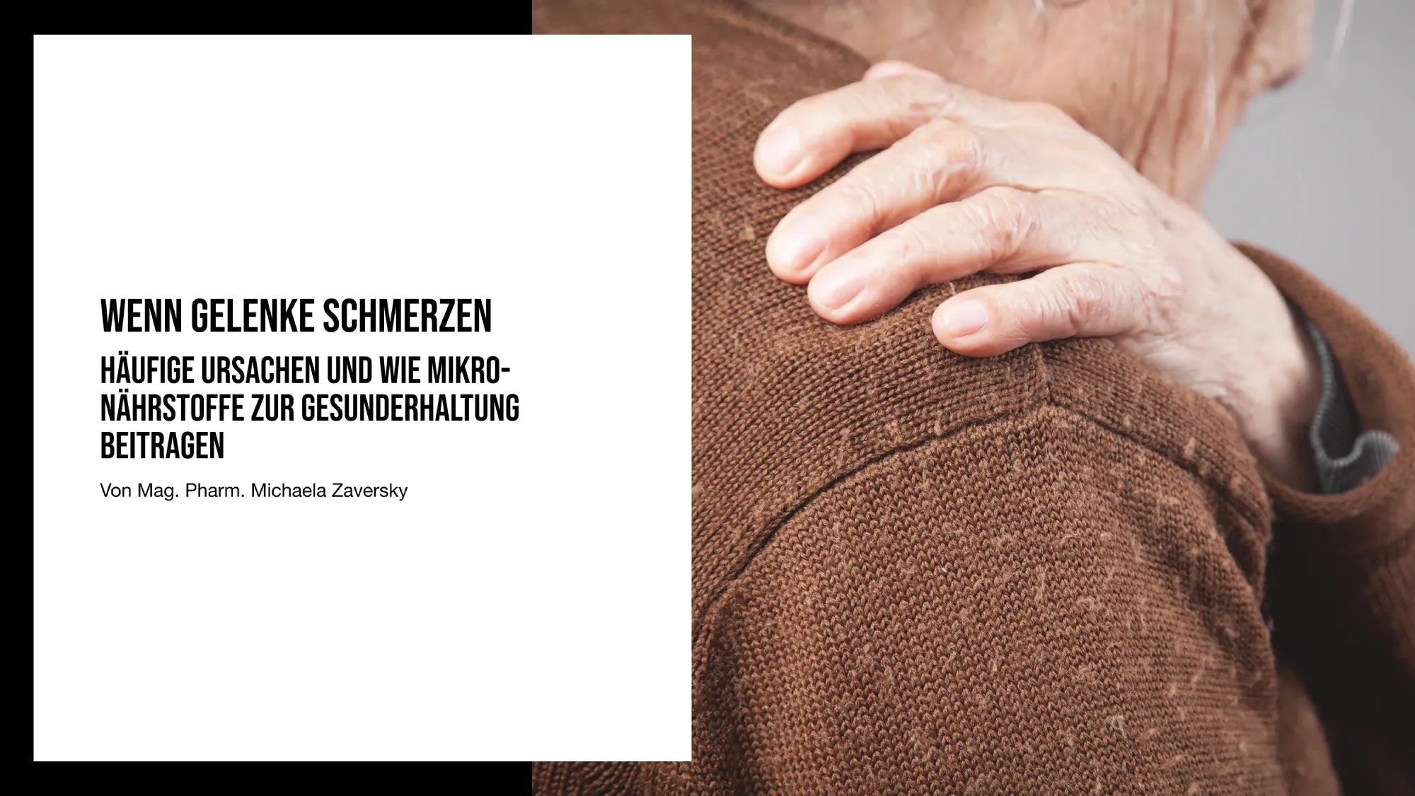 Wenn Gelenke schmerzen: Häufige Ursachen und wie Mikronährstoffe zur Gesunderhaltung beitragen - Apotheke Zaversky