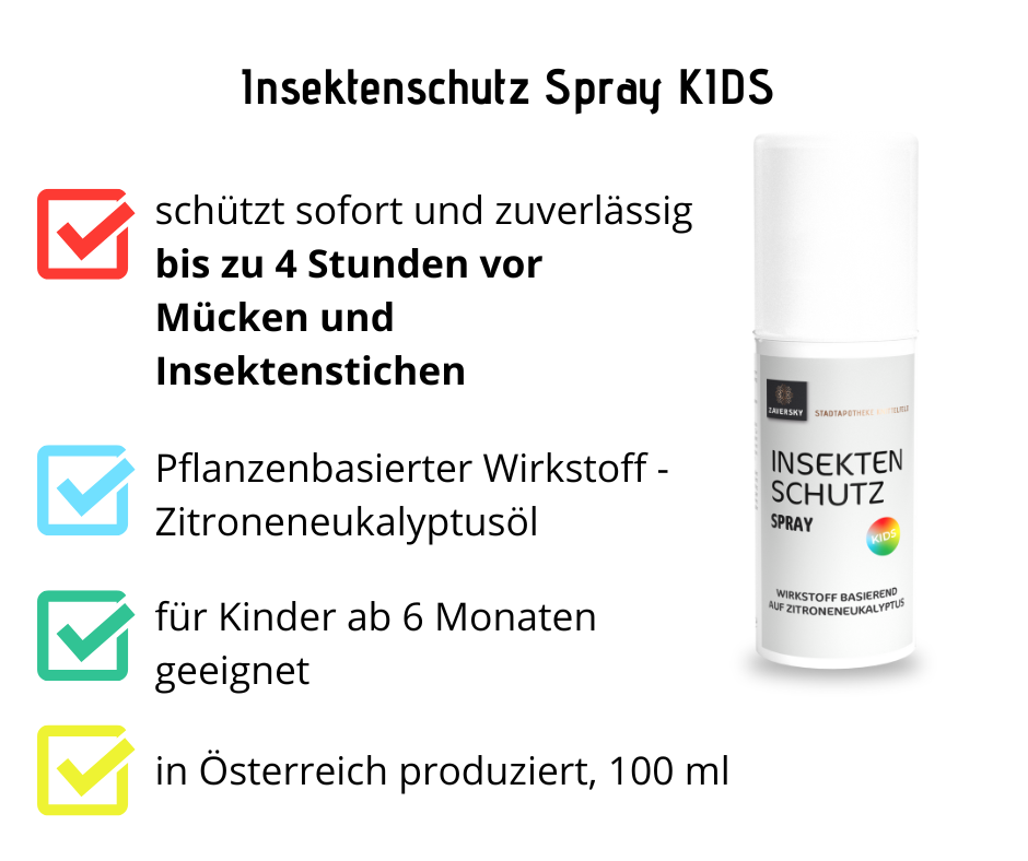 Insektenschutz Spray KIDS - mit Zitroneneukalyptusöl bei Apotheke Zaversky
