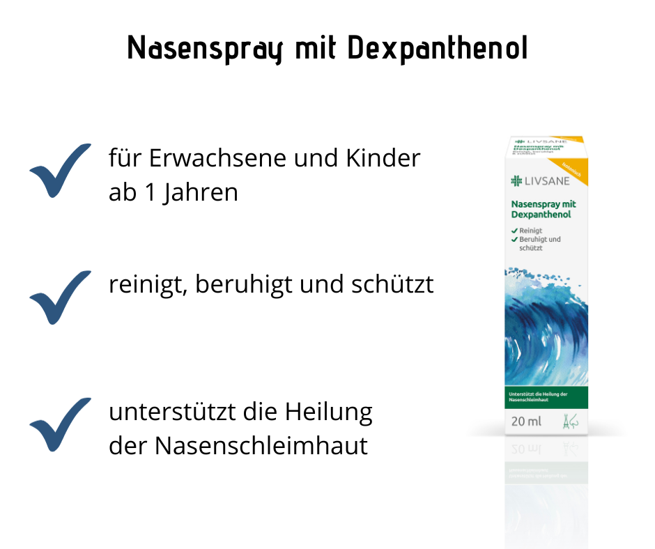 Nasenspray mit Dexpanthenol - reinigt, beruhigt und schützt bei Apotheke Zaversky