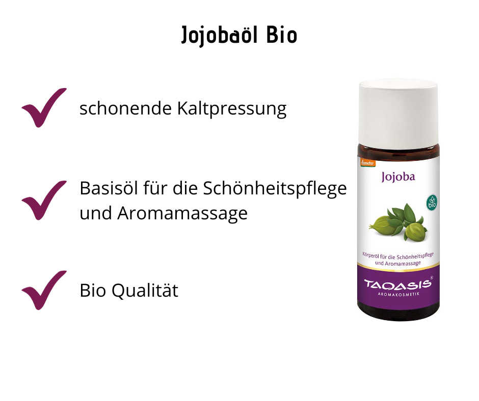 Jojobaöl Bio - Basisöl für Schönheitspflege und Aromamassage bei Apotheke Zaversky