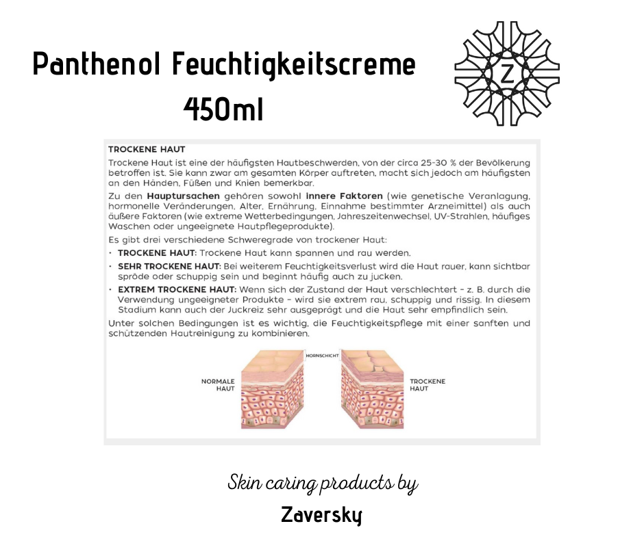 Panthenol Feuchtigkeitscreme - schützt und beruhigt, für sehr trockene Haut CareZ bei Apotheke Zaversky