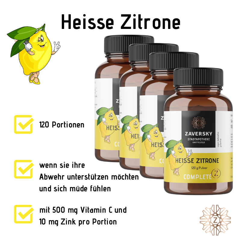 Heiße Zitrone - wenn sie ihr Abwehrsystem unterstützen wollen und sich müde fühlen bei Apotheke Zaversky