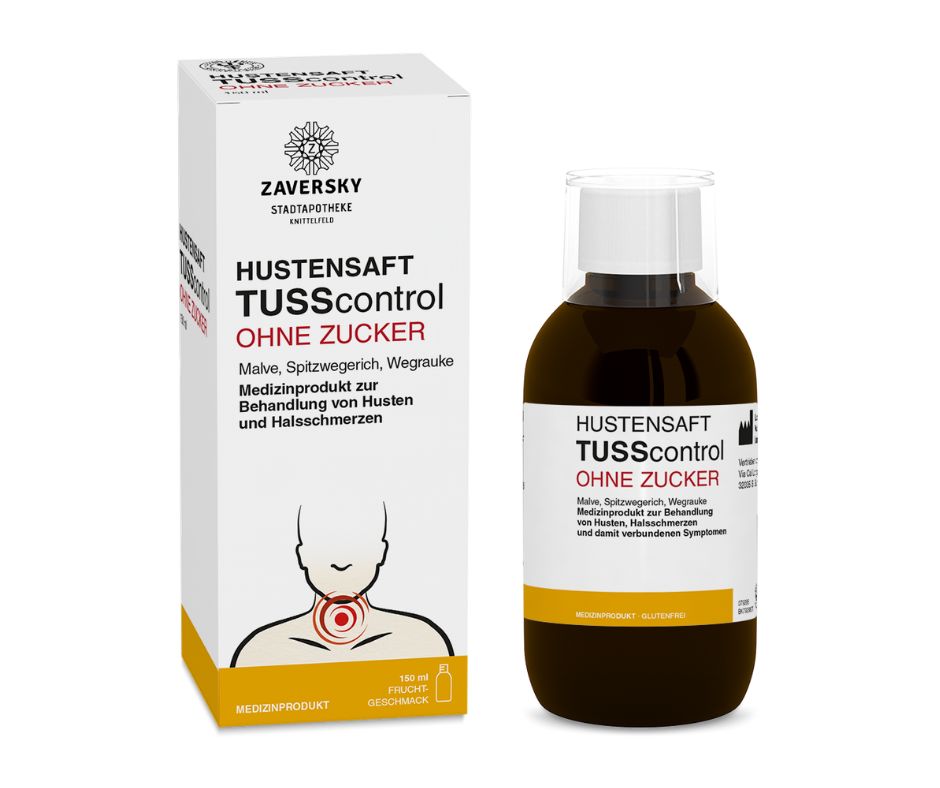 HUSTENSAFT TUSScontrol - OHNE ZUCKER bei Apotheke Zaversky
