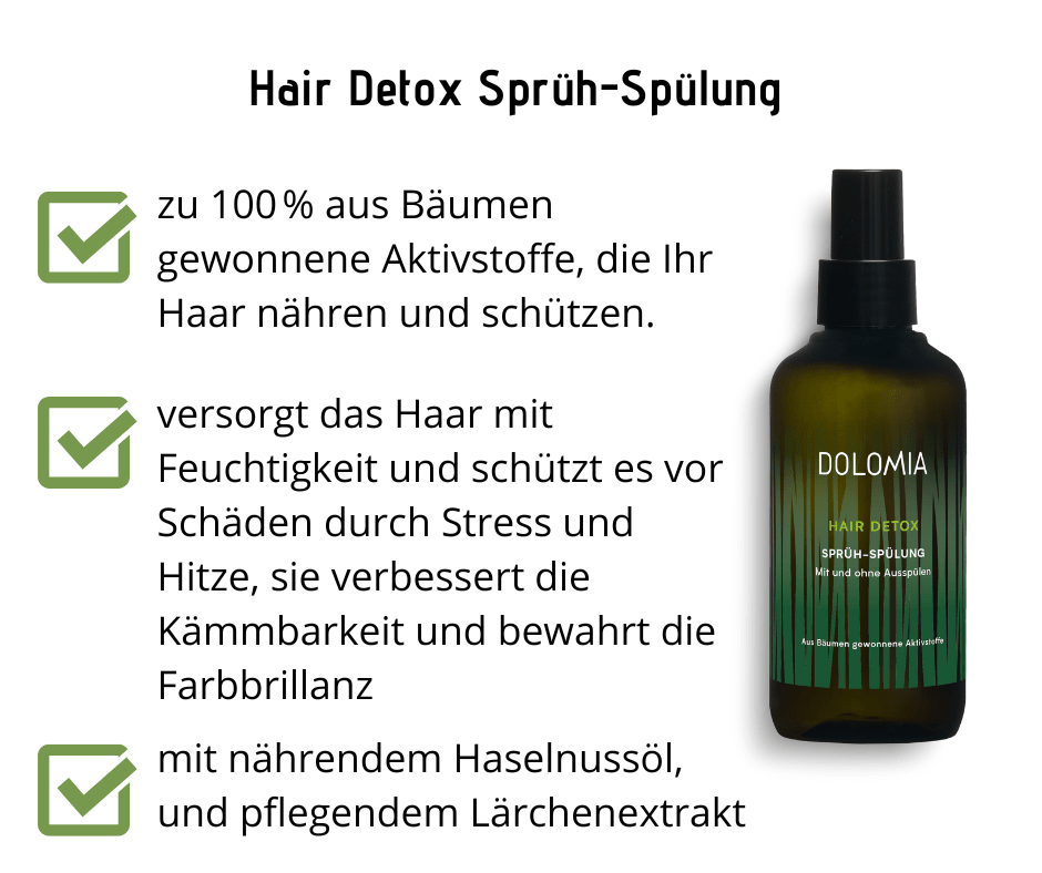 Hair Detox - Sprüh Spülung mit und ohne Ausspülen von Dolomia - Kosmetika - Apotheke Zaversky