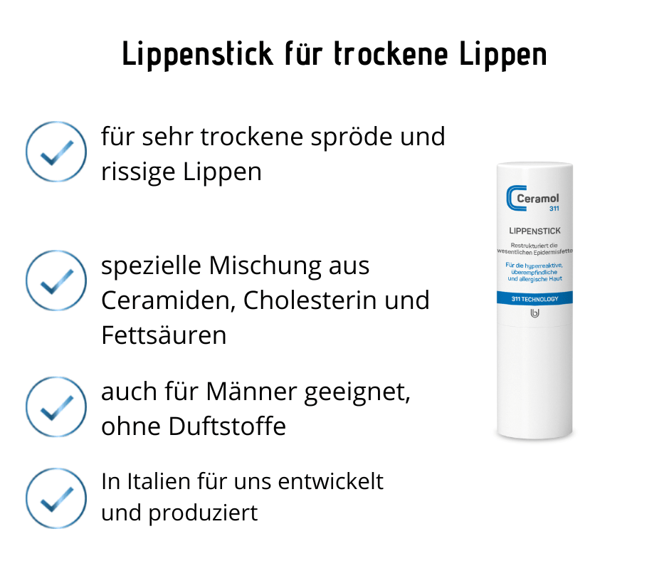 Lippenstick - Ceramol - für sehr trockene und rissige Lippen - Kosmetika - Apotheke Zaversky