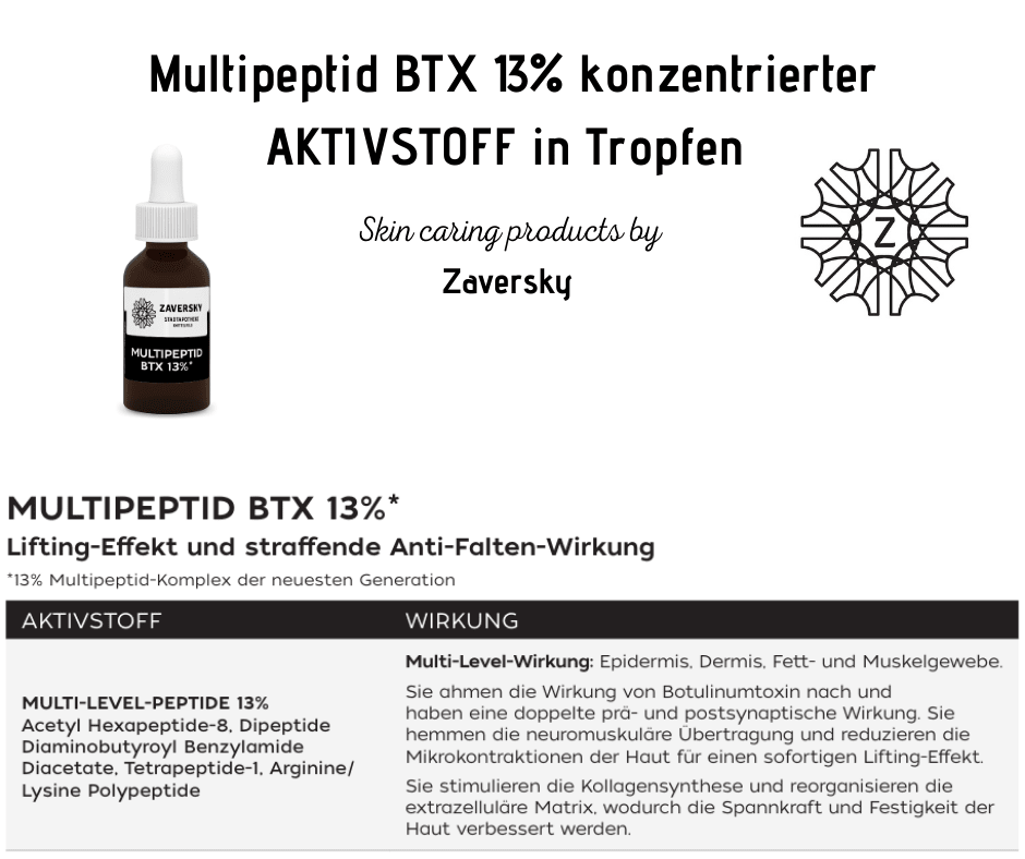 Multipeptid BTX 13% konzentrierter Aktivstoff in Tropfen - Kosmetika - Apotheke Zaversky
