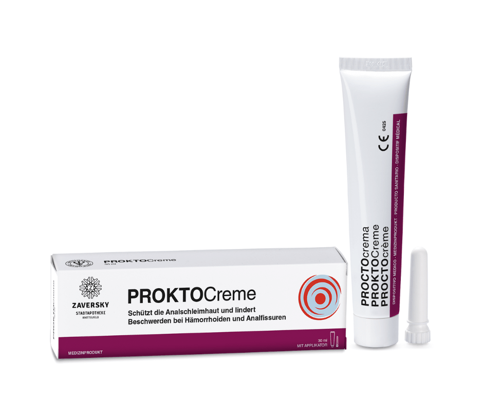 PROKTO Creme - schützt die Analschleimhaut und lindert Beschwerden bei Hämorrhoiden und Analfissuren - Hausapotheke - Apotheke Zaversky