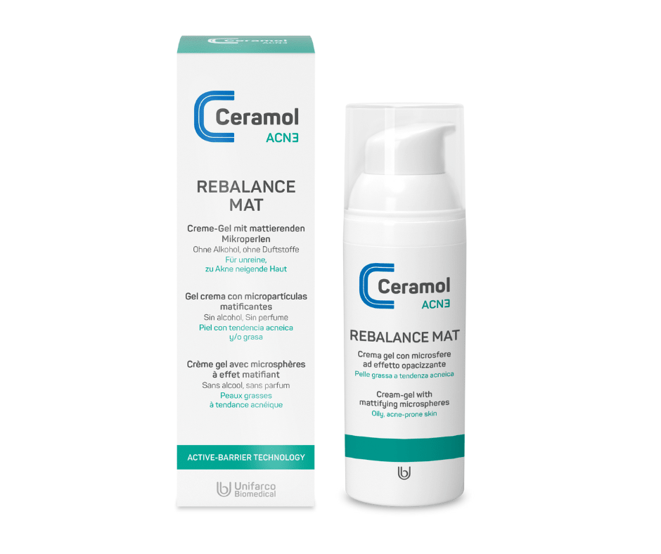 Rebalance Mat - Ceramol ACN3 - Klärende und mattierende Gel - Creme - Kosmetika - Apotheke Zaversky