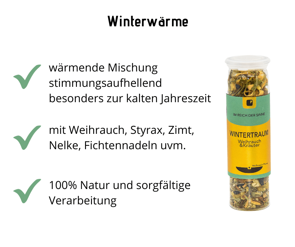 Wintertraum - Weihrauch mit Kräutern, wärmend, stimmungsaufhellend - Hausapotheke - Apotheke Zaversky