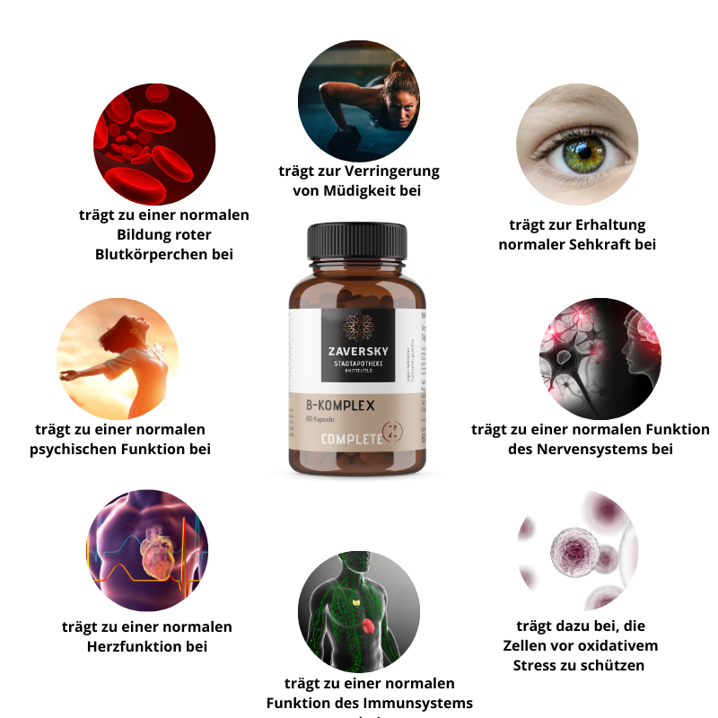 Vitamin B-Komplex - zur Unterstützung des Nervensystems bei Apotheke Zaversky