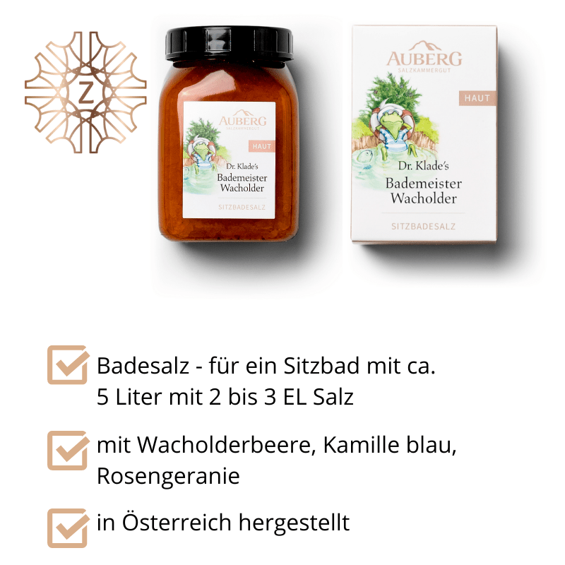 Bademeister Wacholder - Sitzbadesalz - Hausapotheke - Apotheke Zaversky
