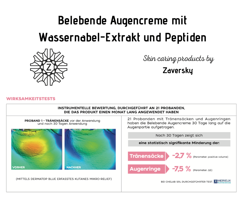 Belebende Augencreme mit Wassernabel - Extrakt und Peptiden CareZ - Kosmetika - Apotheke Zaversky