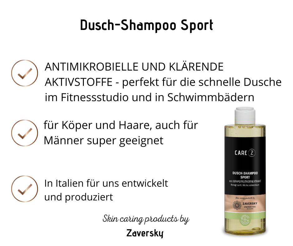 Dusch - Shampoo Sport mit Grapefruitkernextrakt - CareZ - Kosmetika - Apotheke Zaversky