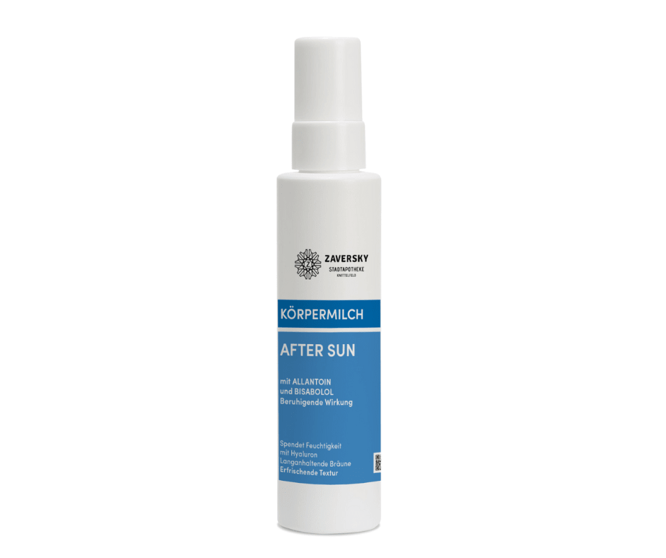 Körpermilch - After Sun beruhigend, spendet Feuchtigkeit, langanhaltende Bräune 100 ml - Kosmetika - Apotheke Zaversky