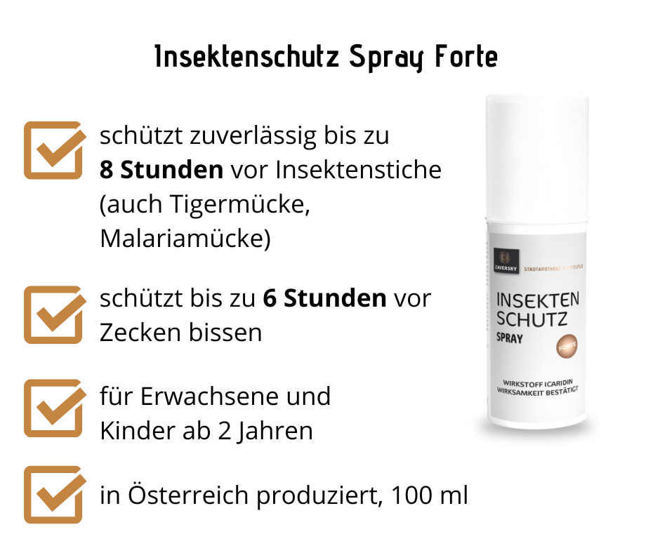 Insektenschutz Spray Forte - für Erwachsene und Kinder ab 2 Jahren bei Apotheke Zaversky