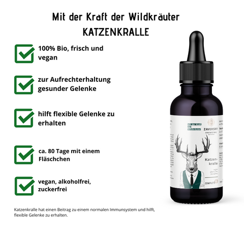 Katzenkralle Elixier - zur Aufrechterhaltung gesunder Gelenke