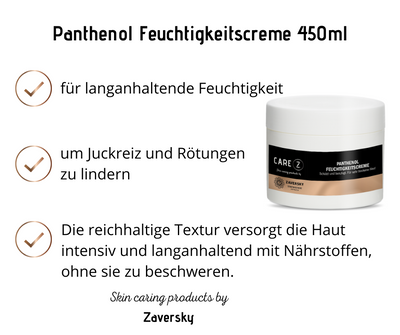 Panthenol Feuchtigkeitscreme - schützt und beruhigt, für sehr trockene Haut CareZ bei Apotheke Zaversky