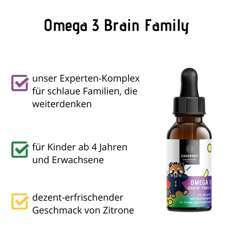 Omega 3 Brain Family - der Omega Komplex für schlaue Familien