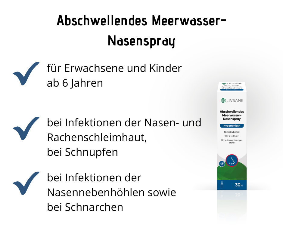 Abschwellender Meerwasser Nasenspray - hypertonisch - reinigt und befreit, 100% natürlich bei Apotheke Zaversky