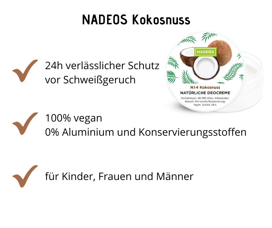 Natürliche Deocreme - NADEOS - Kokosnuss Nummer 4 bei Apotheke Zaversky