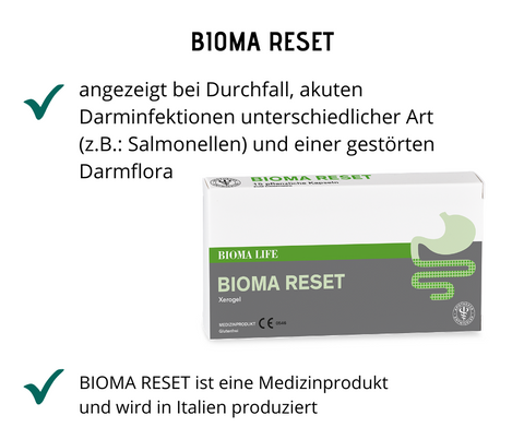 BIOMA RESET - Xerogel bei Durchfall, akuten Darminfektionen - Medizinprodukt CE 0546