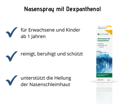Nasenspray mit Dexpanthenol - reinigt, beruhigt und schützt bei Apotheke Zaversky