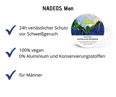 Natürliche Deocreme - NADEOS - Man Nummer 14 bei Apotheke Zaversky