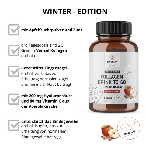 Kollagen WINTER EDITION Apfel/ Zimt - NUR SOLANGE DER VORRAT REICHT