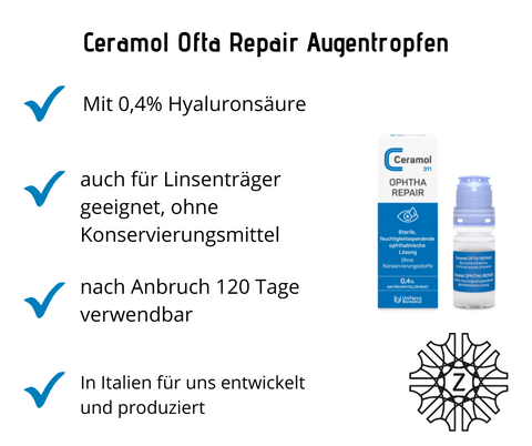 Ophta Repair Augentropfen 0,4% Natriumhyaluronat von Ceramol