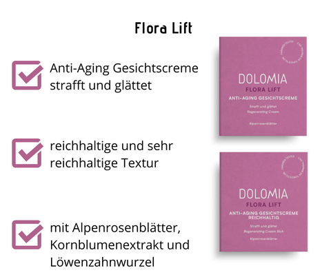 Anti Aging Gesichtscreme - Flora Lift - strafft und glättet