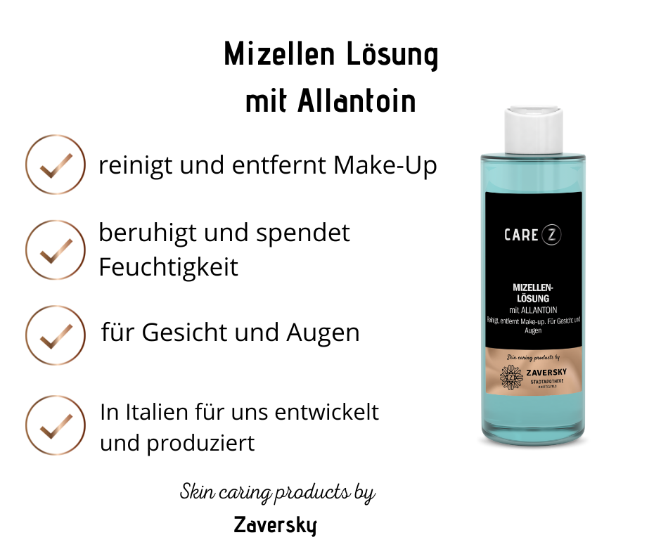 MIZELLENLÖSUNG Make-Up Entferner reinigt und beruhigt. Für Gesicht und Augen CareZ bei Apotheke Zaversky