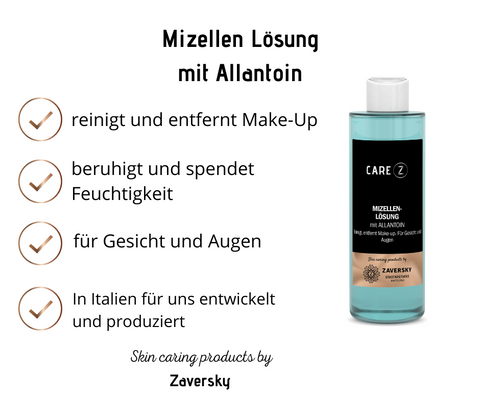 MIZELLENLÖSUNG Make-Up Entferner reinigt und beruhigt. Für Gesicht und Augen CareZ bei Apotheke Zaversky
