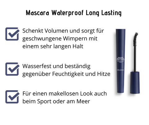 Mascara Waterproof Long Lasting - intense Black Lashes von Dolomia
