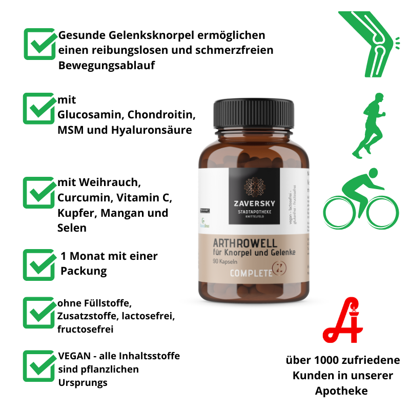 Arthrowell - Vegane Formel mit Vitamin C für Knorpel & Knochen bei Apotheke Zaversky