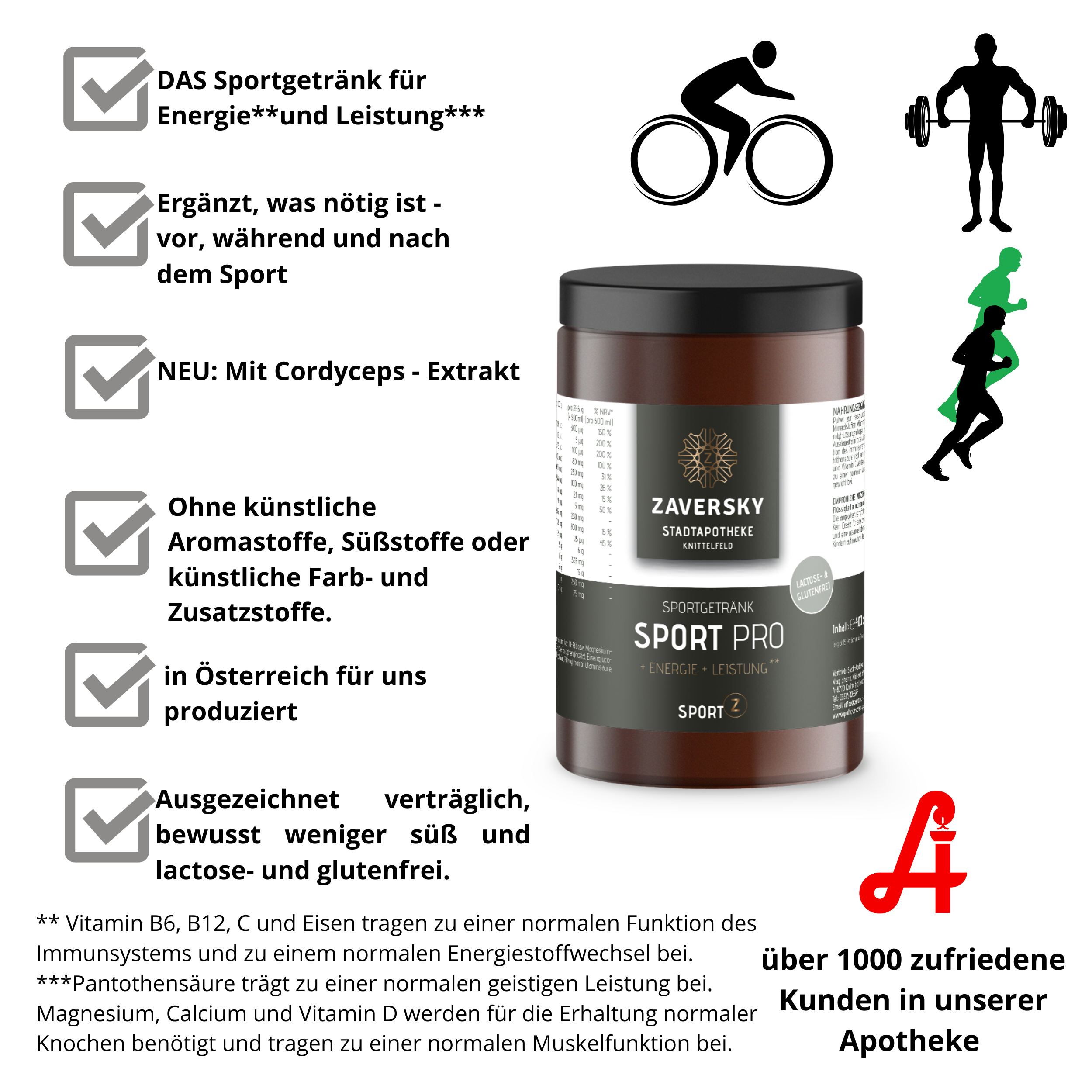 Sport Pro Sportgetränk für Energie** und Leistung*** bei Apotheke Zaversky
