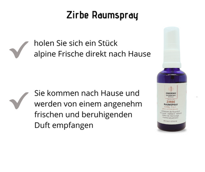 Zirbenkiefer Raumspray - für mehr Wohlbefinden bei Apotheke Zaversky