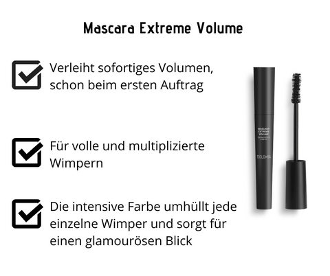 Mascara Extreme Volume - Glamorous Lashes - für außergewöhnliches Volumen von Dolomia