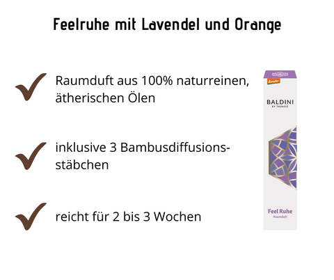 Feel Ruhe - Demeter Raumduft mit Lavendel und Orange