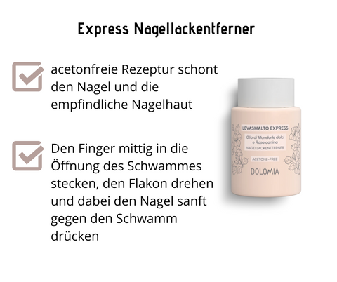 Express Nagellackentferner - acetonfreie Rezeptur, schont den Nagel