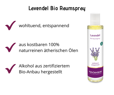 Lavendel Bio Raumspray - wohltuend, entspannend