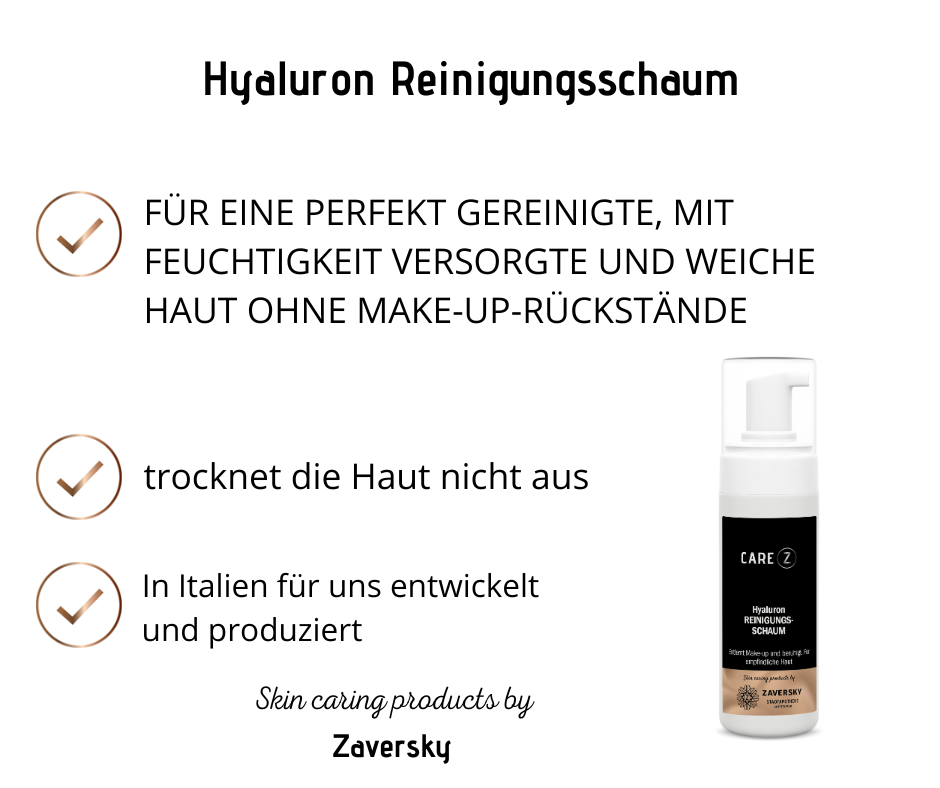 Hyaluron Reinigungsschaum - Entfernt Make-up und beruhigt für empfindliche Haut von CareZ