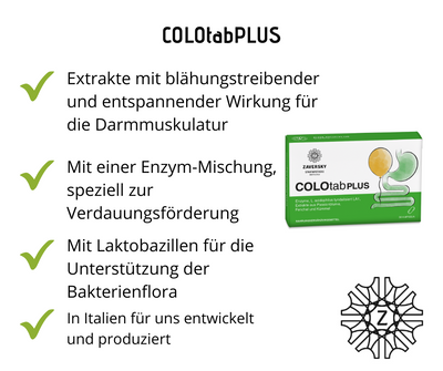 COLOtabPLUS - mit Kümmel, Fenchel, Anis, Enzymen und Passionsblume bei Apotheke Zaversky