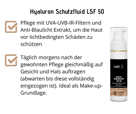 Hyaluron Schutzfluid LSF 50 - ideal als Make Up Grundlage