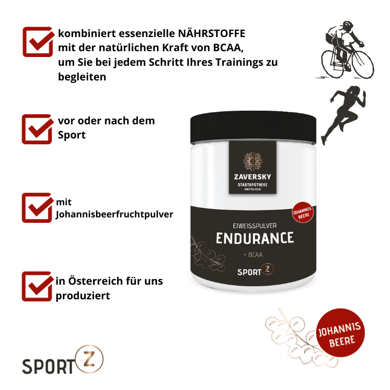 Endurance Sportgetränk mit BCAA - Johannisbeere - ihr Verbündeter beim Ausdauersport