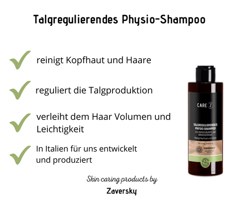 Talgregulierendes Physio-Shampoo - reinigt Kopfhaut und Haare von CareZ