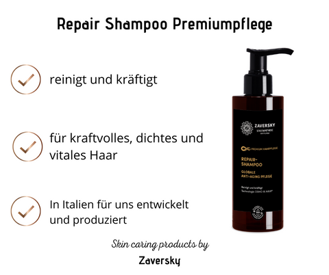 Repair-Shampoo reinigt und kräftigt Premium Haarpflege