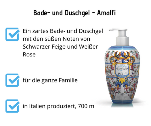 Bade- und Duschgel - Amalfi italienische Blüten, Rudy 700 ml