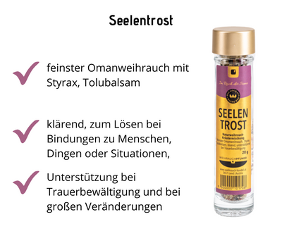 Seelentrost - Omanweihrauch und Kräutern - lösend, unterstützend bei Trauerbewältigung bei Apotheke Zaversky