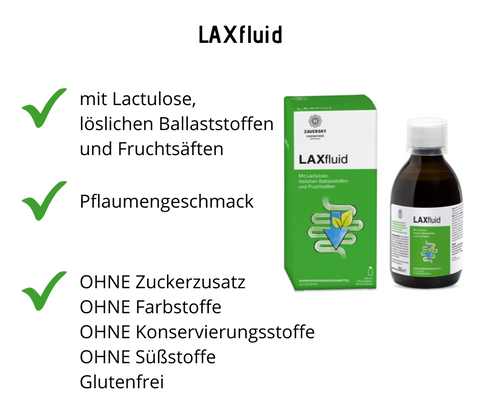 LAXfluid - mit Lactulose, löslichen Ballasstoffen und Fruchtsäften