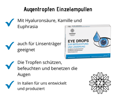 Augentropfen zur Befeuchtung und Linderung - Einzelampuellen bei Apotheke Zaversky